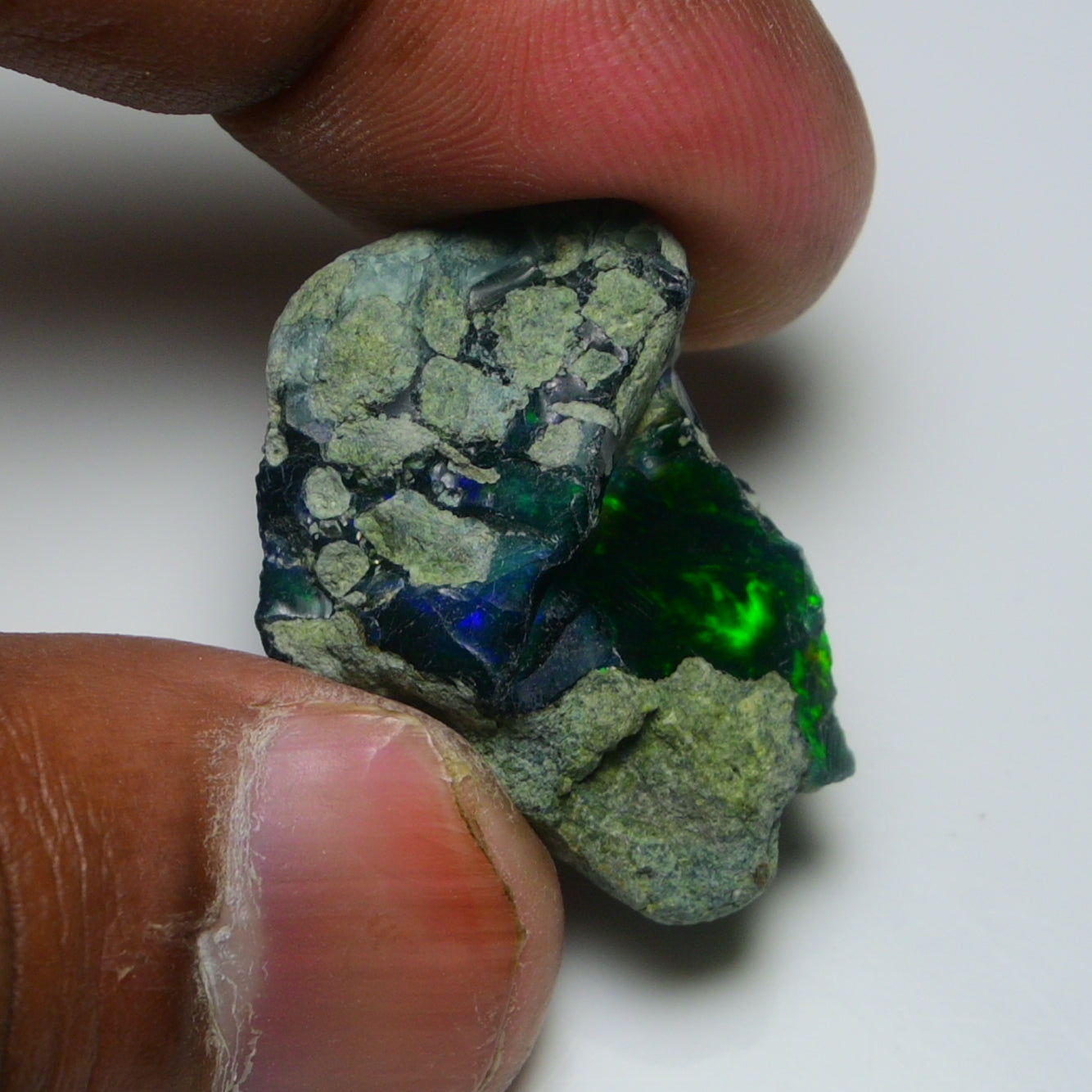 Black Opal 25.45 Carats | Natural Black Ethiopian Opal Rough - Ready for Cutting & Jewelry