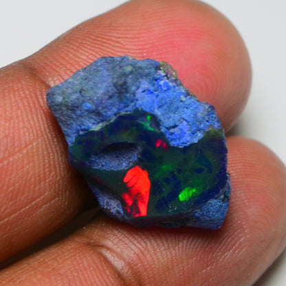 Rare Blue Opal 12.20 Carats | Natural Blue Ethiopian Opal Rough - Ready for Cutting & Jewelry!