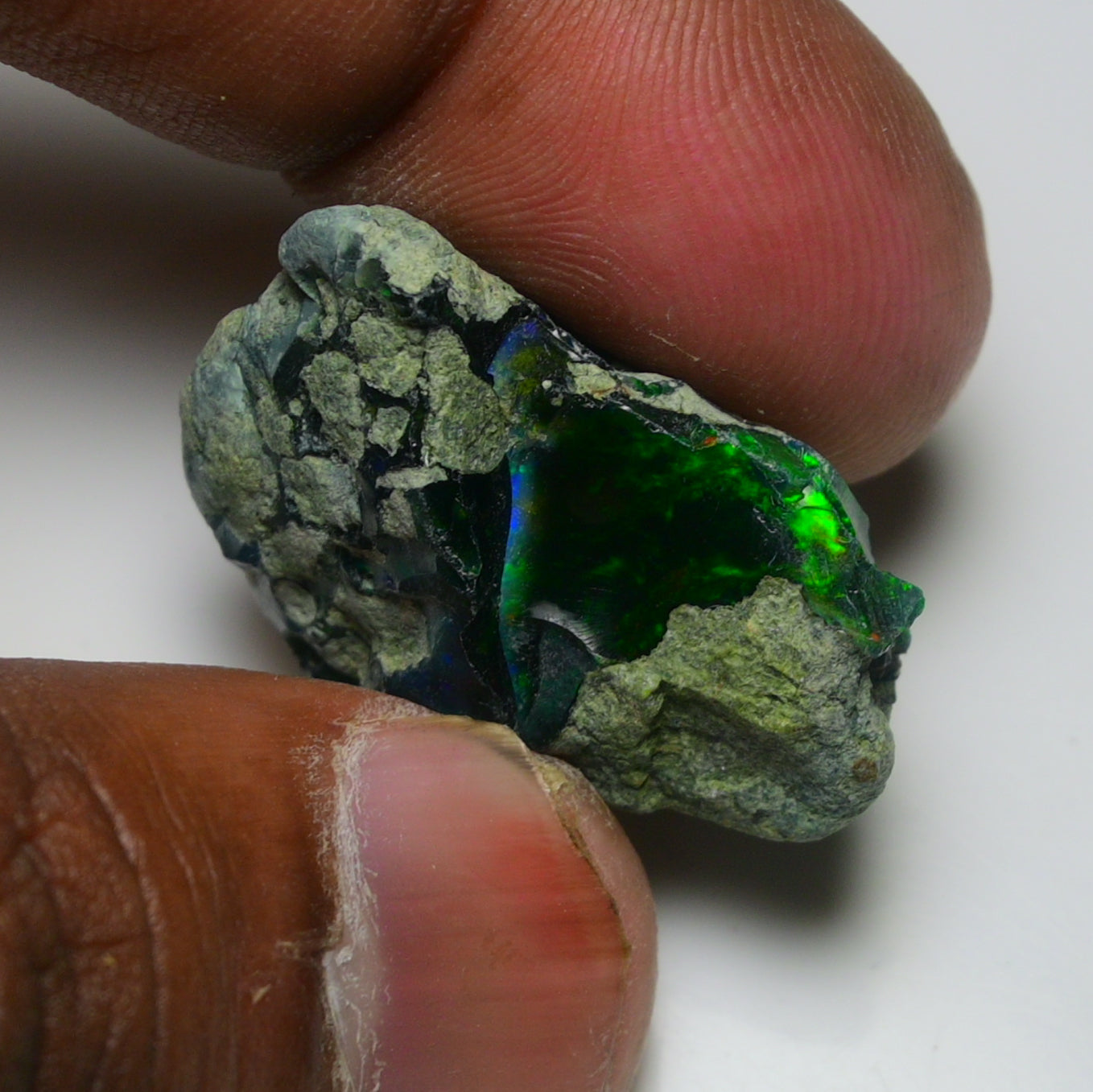 Black Opal 25.45 Carats | Natural Black Ethiopian Opal Rough - Ready for Cutting & Jewelry