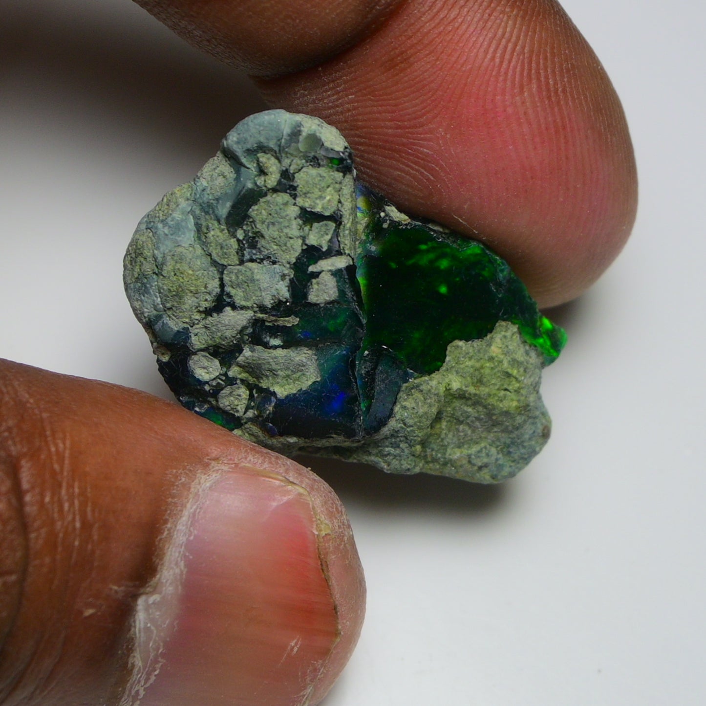 Black Opal 25.45 Carats | Natural Black Ethiopian Opal Rough - Ready for Cutting & Jewelry