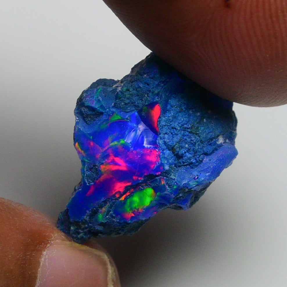 Rare Blue Opal 12.80 Carats | Natural Blue Ethiopian Opal Rough - Ready for Cutting & Jewelry!