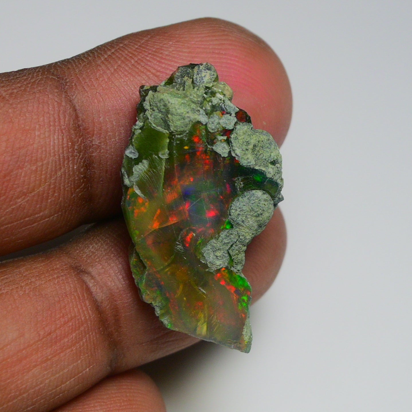 Black Opal 13.75 Carats | Natural Black Ethiopian Opal Rough - Ready for Cutting & Jewelry