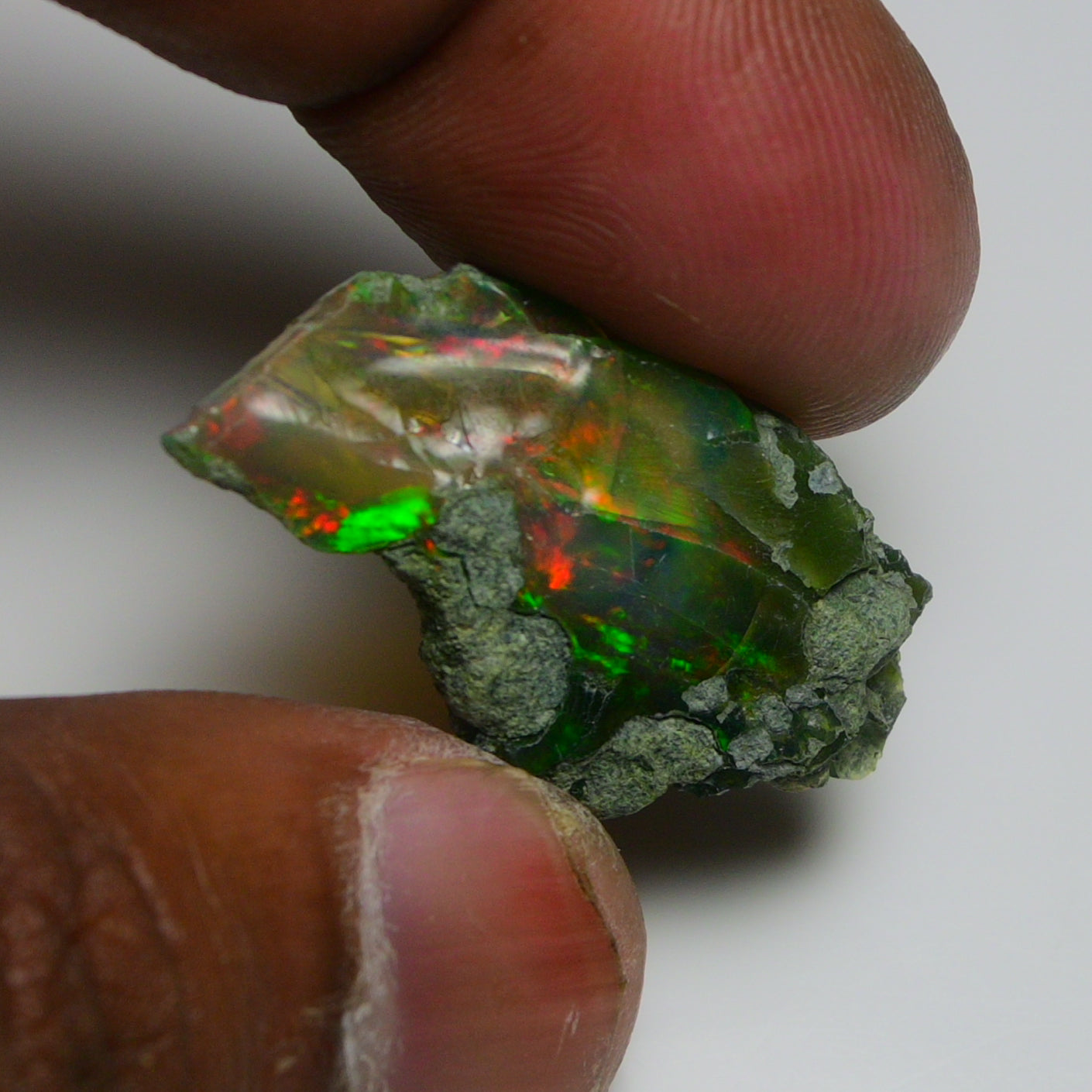 Black Opal 13.75 Carats | Natural Black Ethiopian Opal Rough - Ready for Cutting & Jewelry