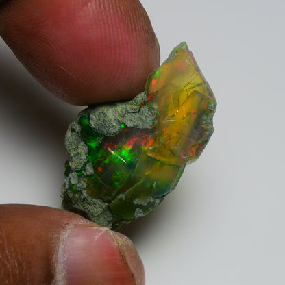 Black Opal 13.75 Carats | Natural Black Ethiopian Opal Rough - Ready for Cutting & Jewelry