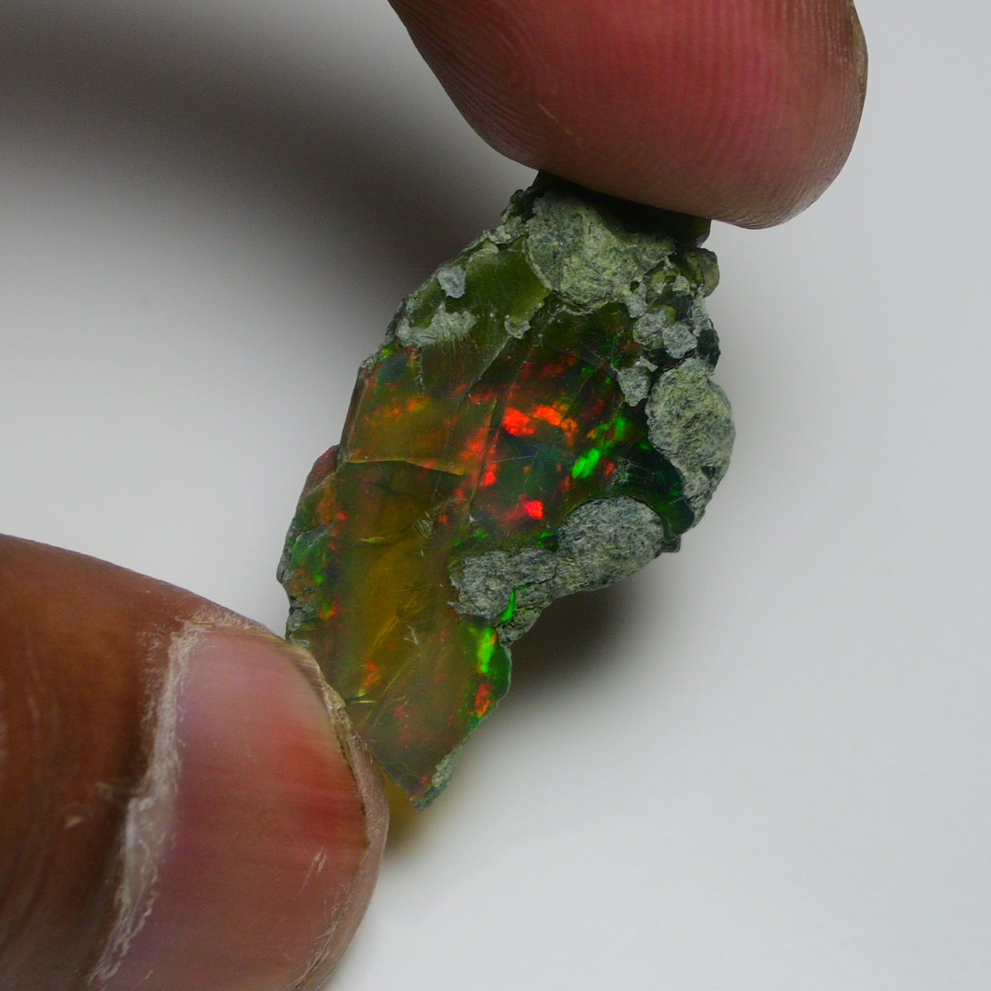 Black Opal 13.75 Carats | Natural Black Ethiopian Opal Rough - Ready for Cutting & Jewelry