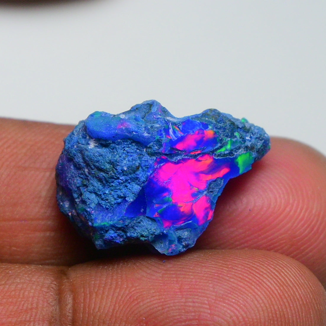 Rare Blue Opal 12.80 Carats | Natural Blue Ethiopian Opal Rough - Ready for Cutting & Jewelry!