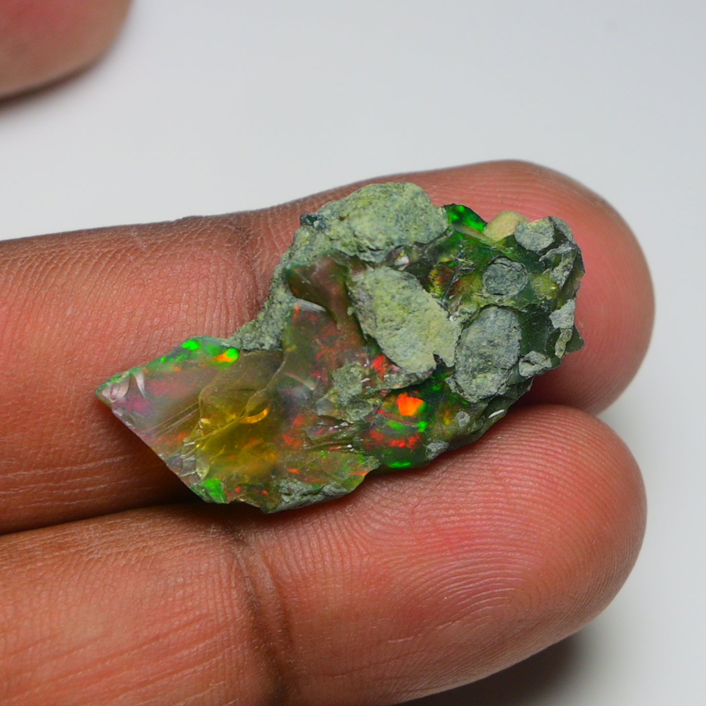 Black Opal 13.75 Carats | Natural Black Ethiopian Opal Rough - Ready for Cutting & Jewelry
