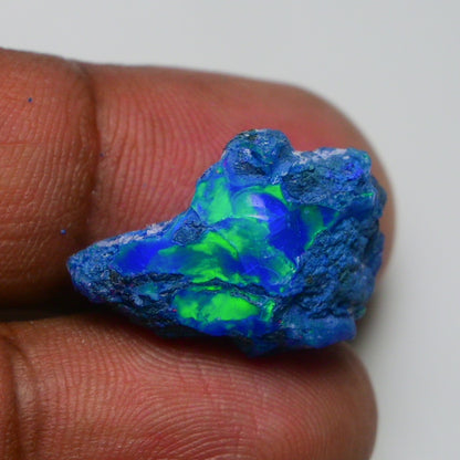 Rare Blue Opal 12.80 Carats | Natural Blue Ethiopian Opal Rough - Ready for Cutting & Jewelry!