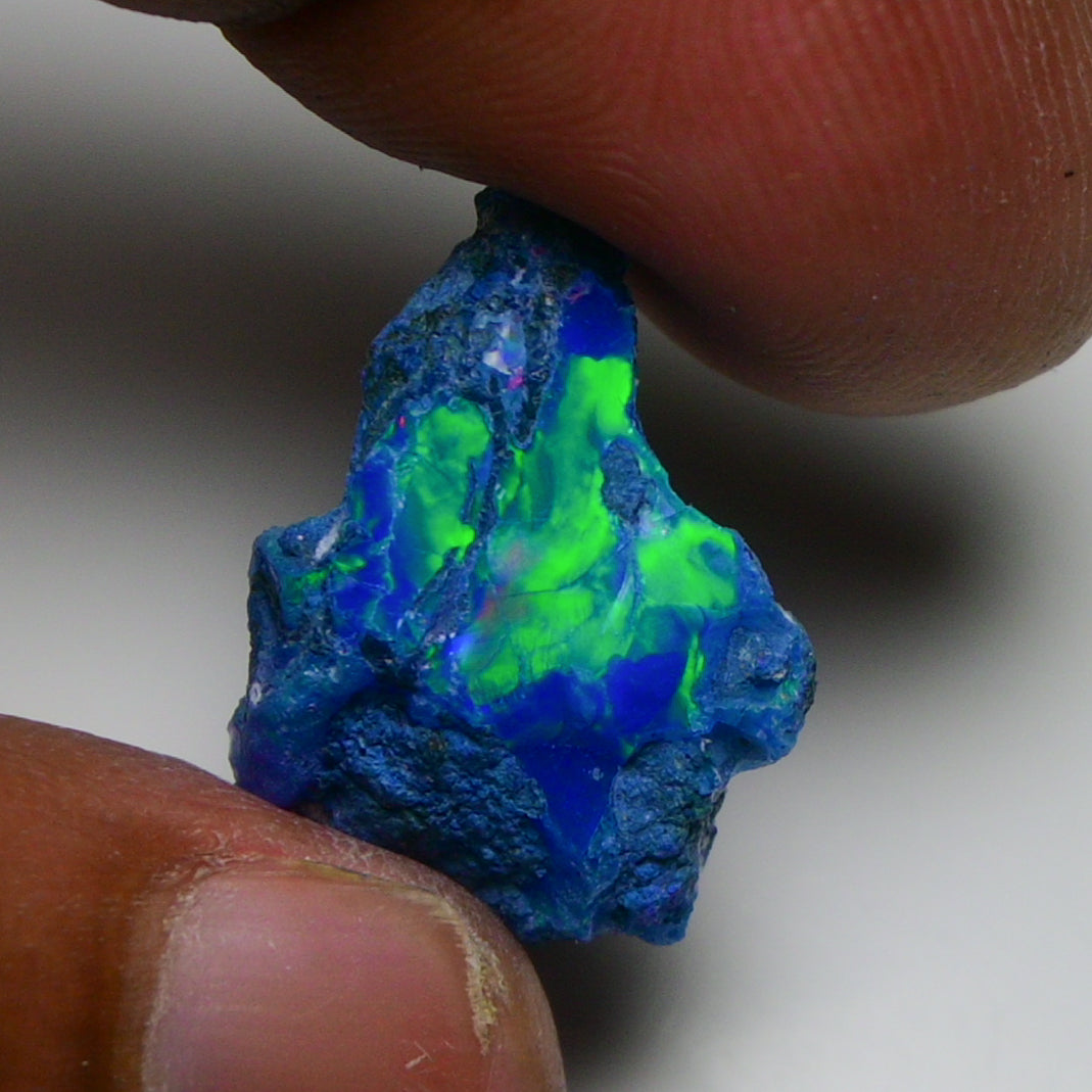 Rare Blue Opal 12.80 Carats | Natural Blue Ethiopian Opal Rough - Ready for Cutting & Jewelry!