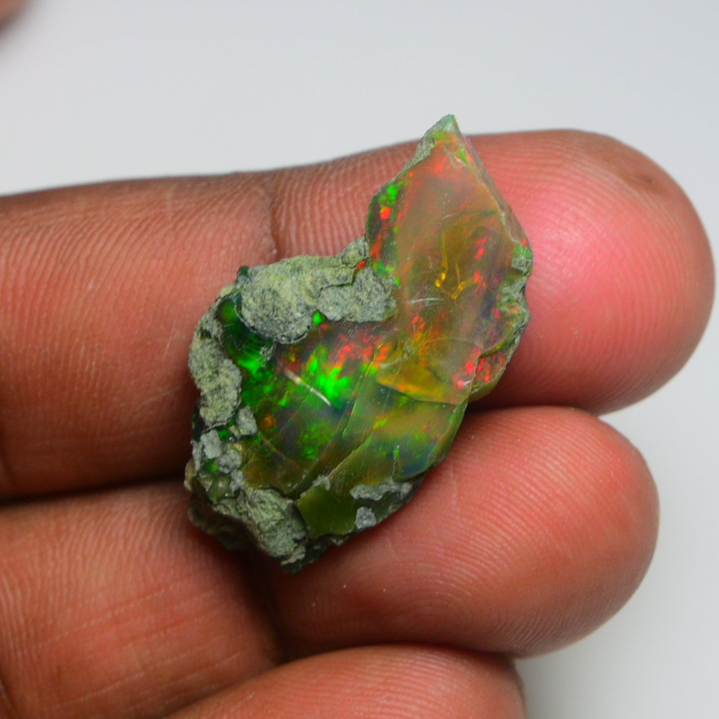 Black Opal 13.75 Carats | Natural Black Ethiopian Opal Rough - Ready for Cutting & Jewelry