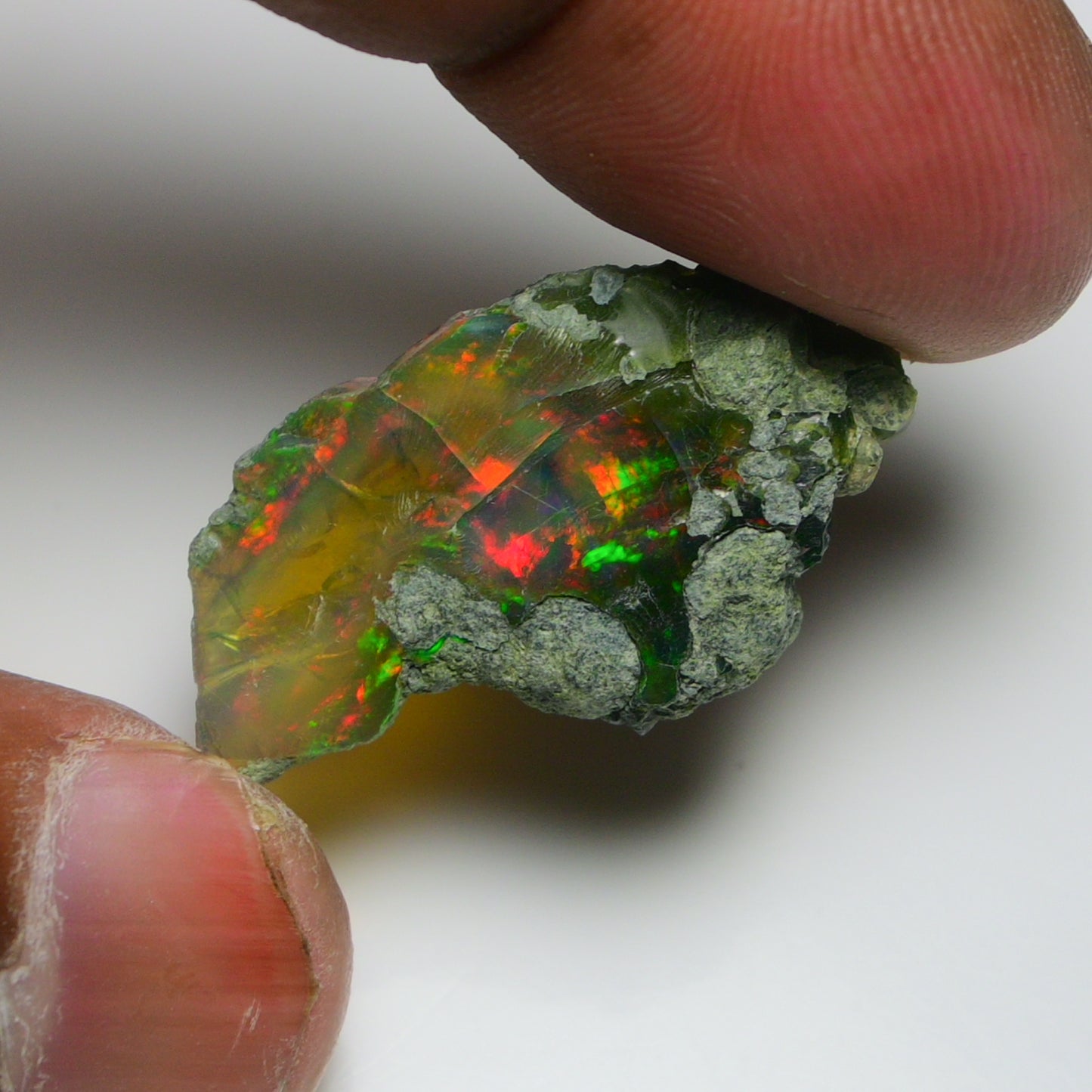 Black Opal 13.75 Carats | Natural Black Ethiopian Opal Rough - Ready for Cutting & Jewelry