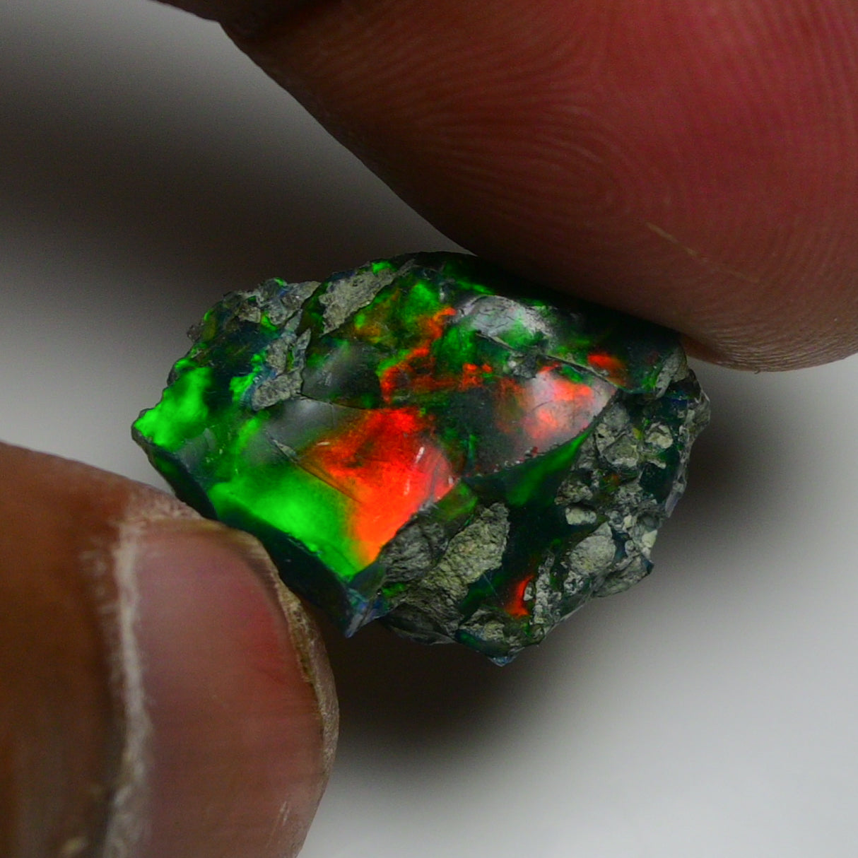 Black Opal 9.60 Carats | Natural Black Ethiopian Opal Rough - Ready for Cutting & Jewelry