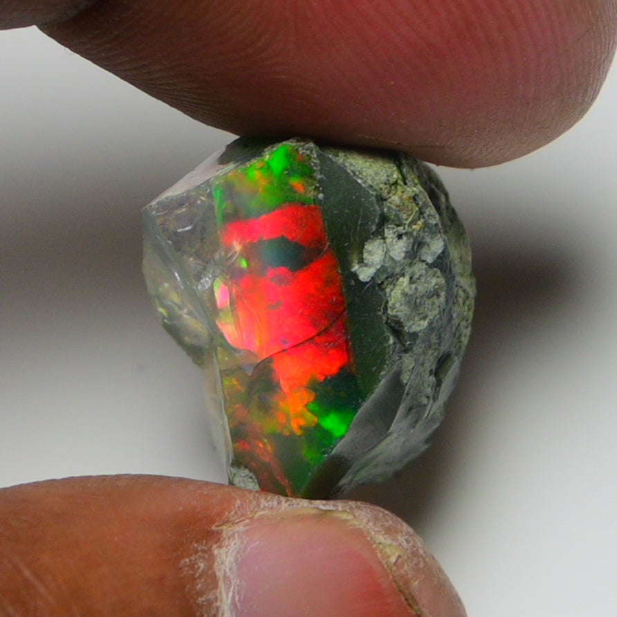 Black Opal  16.55Carats | Natural Black Ethiopian Opal Rough - Ready for Cutting & Jewelry