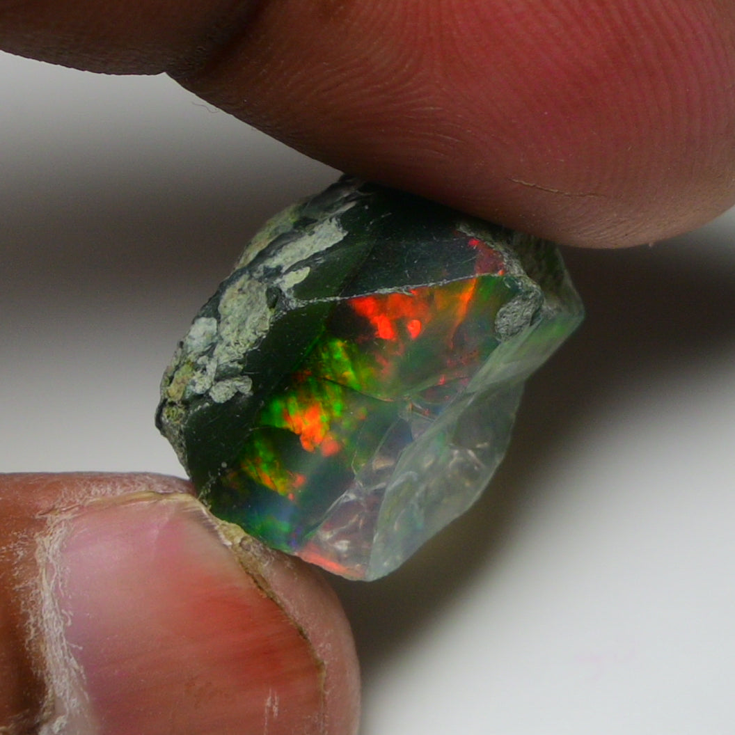 Black Opal  16.55Carats | Natural Black Ethiopian Opal Rough - Ready for Cutting & Jewelry