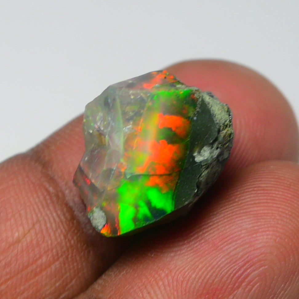 Black Opal  16.55Carats | Natural Black Ethiopian Opal Rough - Ready for Cutting & Jewelry