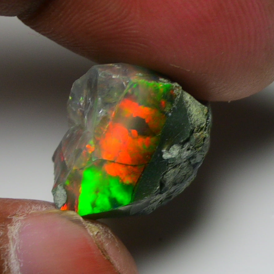 Black Opal  16.55Carats | Natural Black Ethiopian Opal Rough - Ready for Cutting & Jewelry