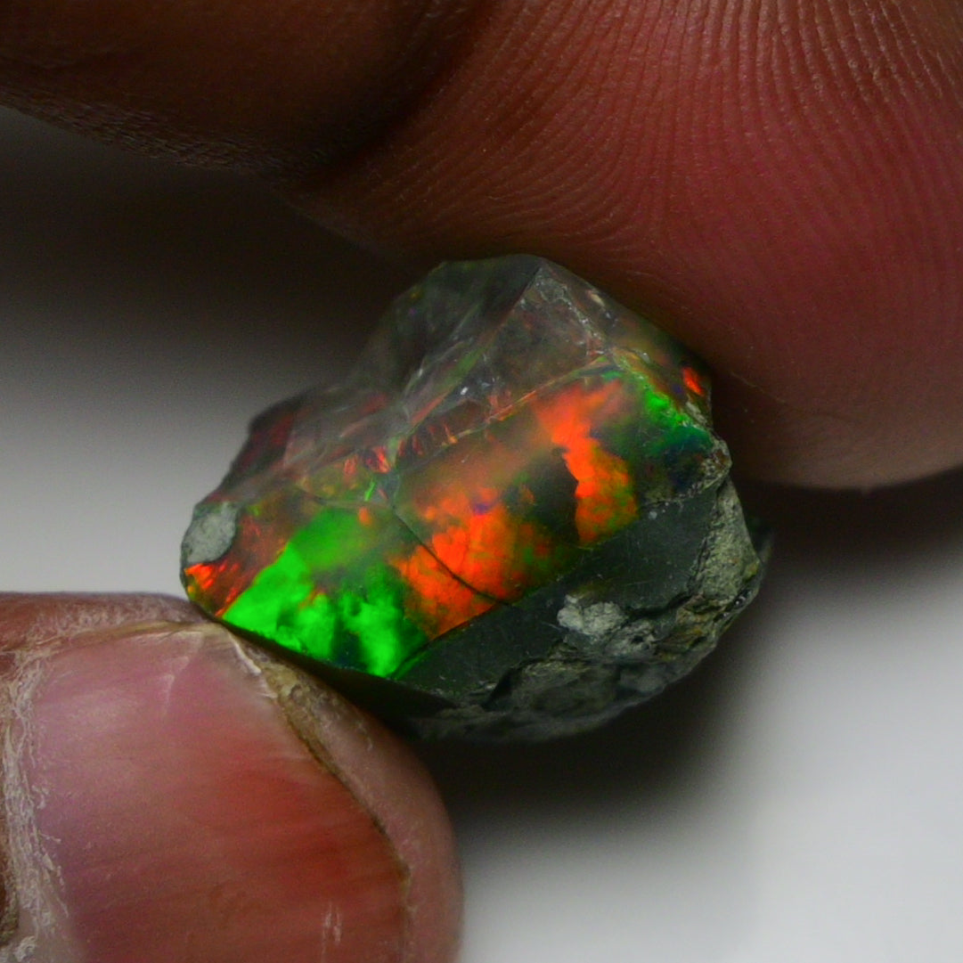 Black Opal  16.55Carats | Natural Black Ethiopian Opal Rough - Ready for Cutting & Jewelry