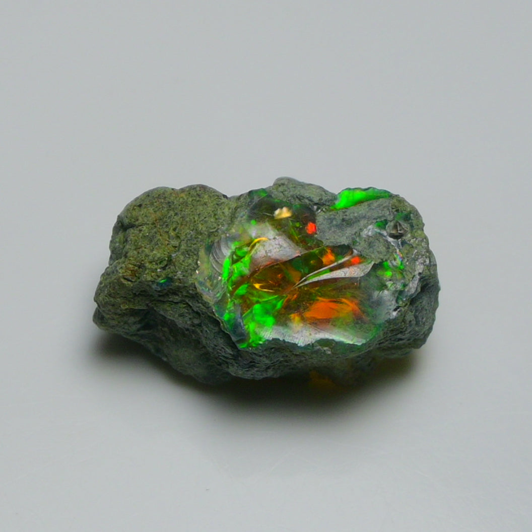 Black Opal  16.35  Carats | Natural Black Ethiopian Opal Rough - Ready for Cutting & Jewelry