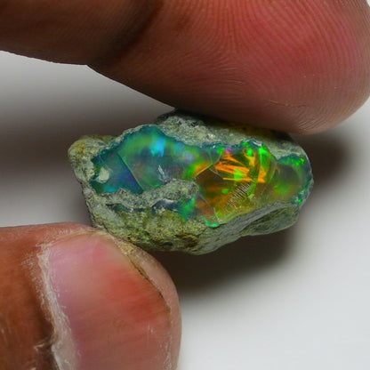Black Opal  16.35  Carats | Natural Black Ethiopian Opal Rough - Ready for Cutting & Jewelry