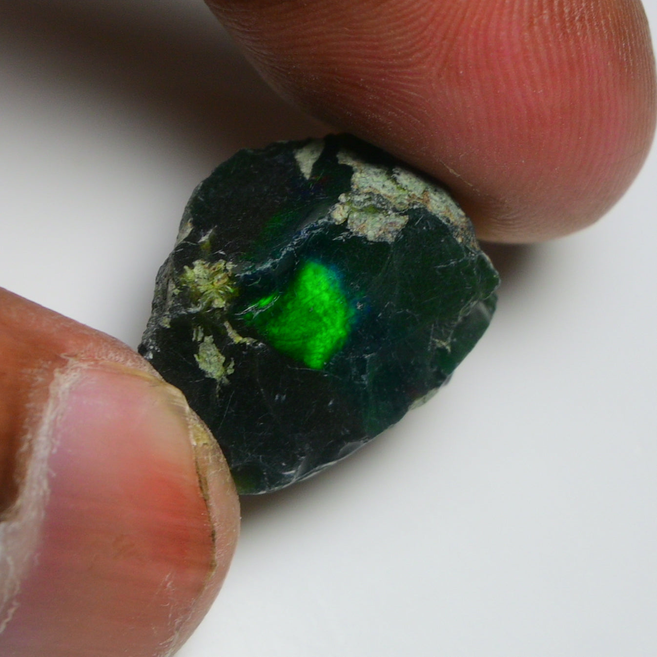 Black Opal 12.40 Carats | Natural Black Ethiopian Opal Rough - Ready for Cutting & Jewelry