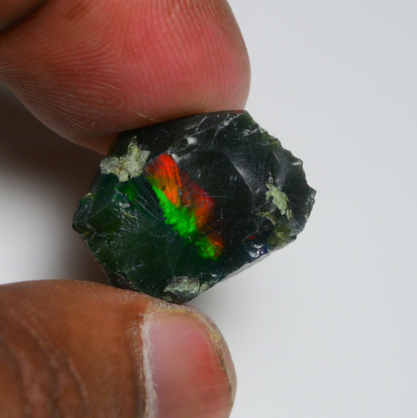Black Opal 12.40 Carats | Natural Black Ethiopian Opal Rough - Ready for Cutting & Jewelry