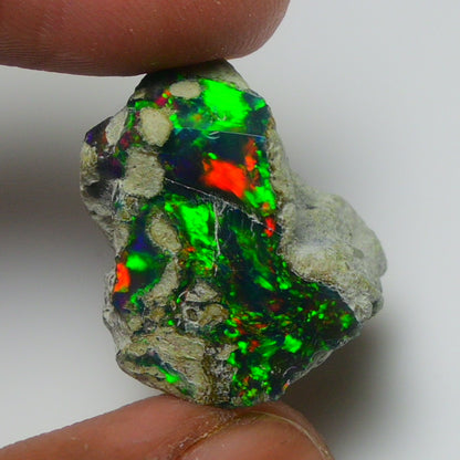 Black Opal Weight: 11.55  Carats | Natural Black Ethiopian Opal Rough - Ready for Cutting & Jewelry