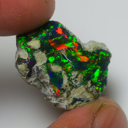 Black Opal Weight: 11.55  Carats | Natural Black Ethiopian Opal Rough - Ready for Cutting & Jewelry