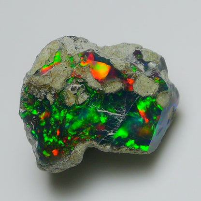 Black Opal Weight: 11.55  Carats | Natural Black Ethiopian Opal Rough - Ready for Cutting & Jewelry