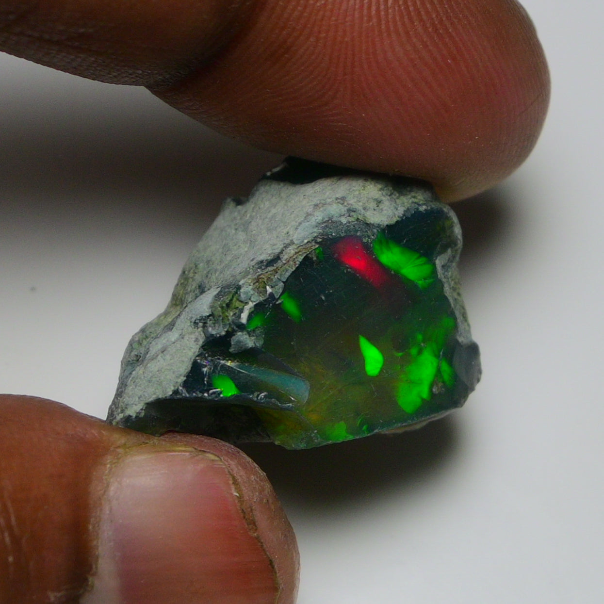 Black Opal 28.85 Carats | Natural Black Ethiopian Opal Rough - Ready for Cutting & Jewelry
