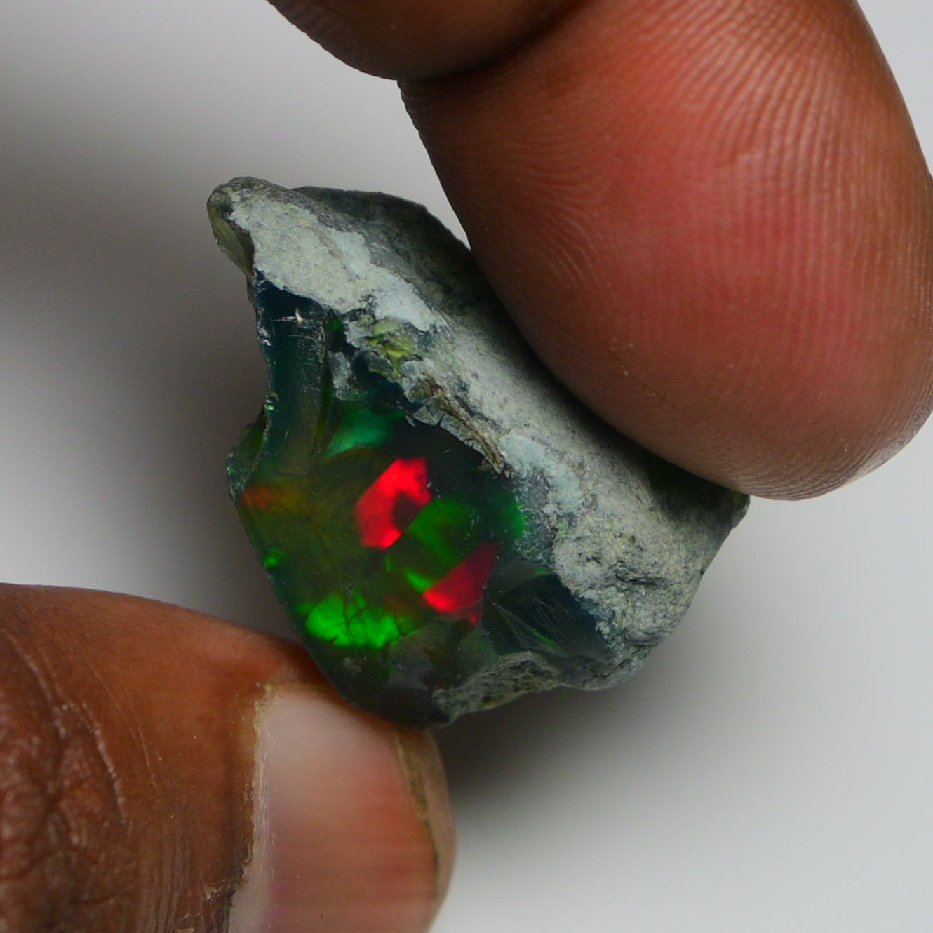 Black Opal 28.85 Carats | Natural Black Ethiopian Opal Rough - Ready for Cutting & Jewelry