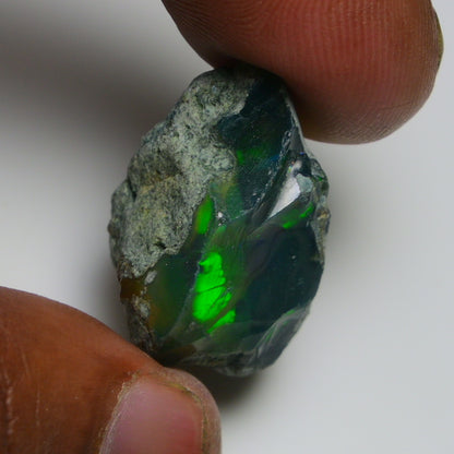 Black Opal 28.85 Carats | Natural Black Ethiopian Opal Rough - Ready for Cutting & Jewelry
