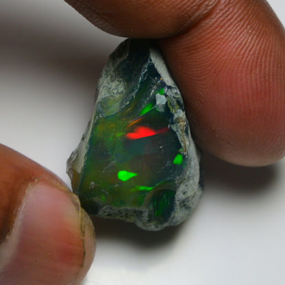 Black Opal 28.85 Carats | Natural Black Ethiopian Opal Rough - Ready for Cutting & Jewelry