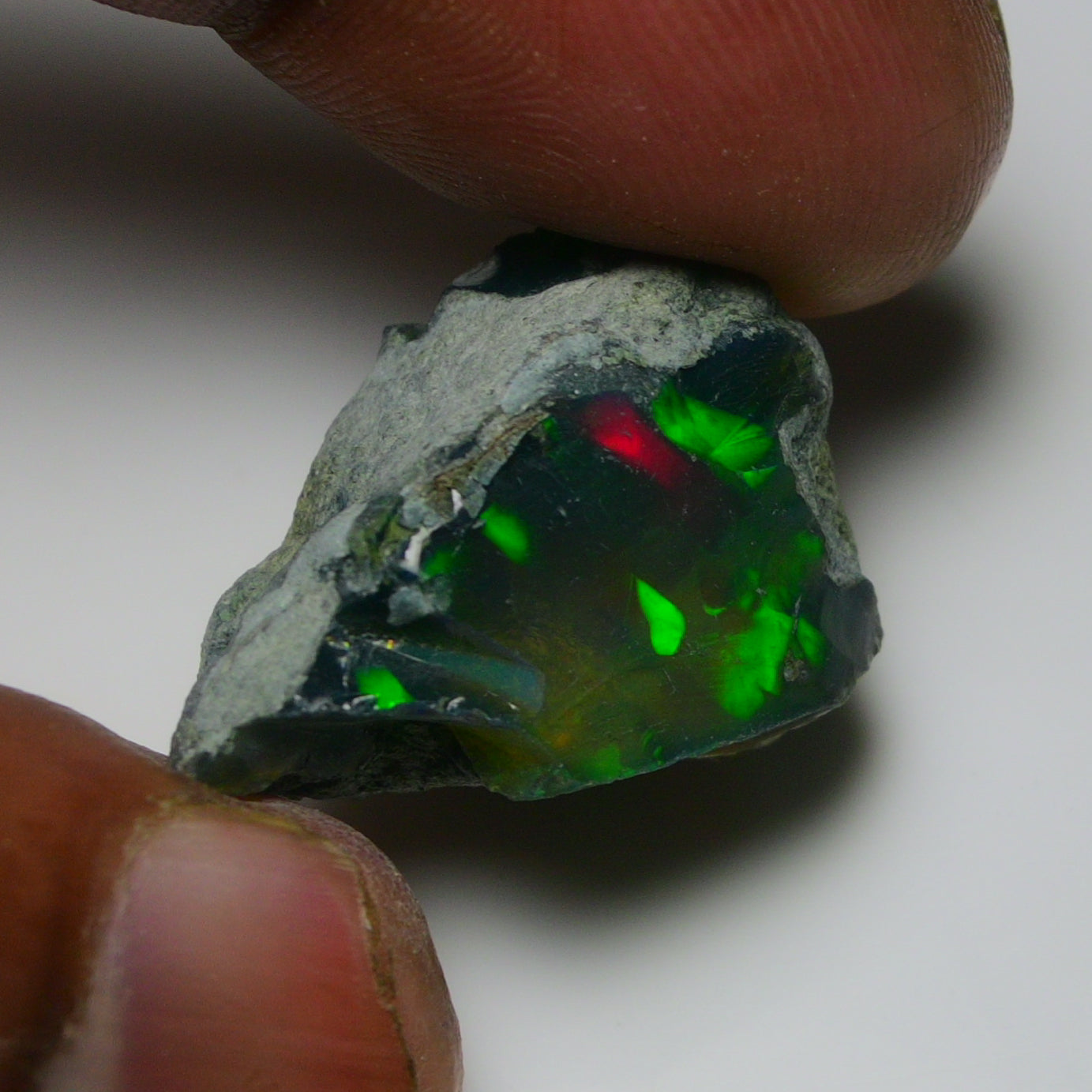 Black Opal 28.85 Carats | Natural Black Ethiopian Opal Rough - Ready for Cutting & Jewelry