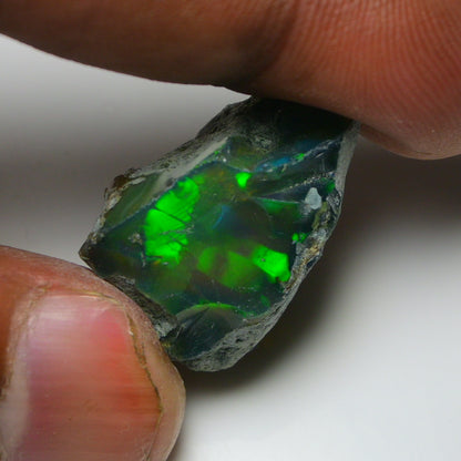 Black Opal 28.85 Carats | Natural Black Ethiopian Opal Rough - Ready for Cutting & Jewelry