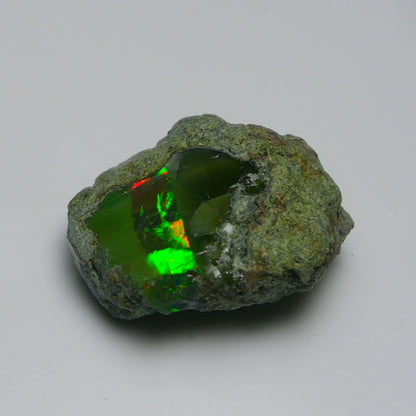 Black Opal 27.60 Carats | Natural Black Ethiopian Opal Rough - Ready for Cutting & Jewelry