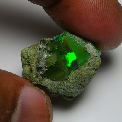 Black Opal 27.60 Carats | Natural Black Ethiopian Opal Rough - Ready for Cutting & Jewelry