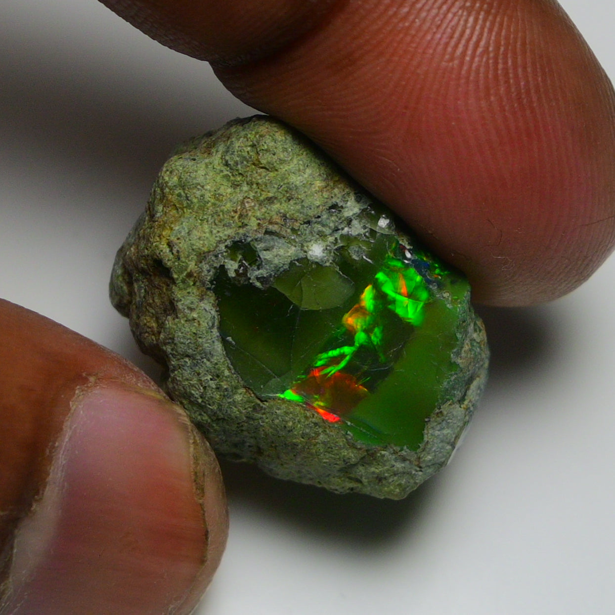 Black Opal 27.60 Carats | Natural Black Ethiopian Opal Rough - Ready for Cutting & Jewelry