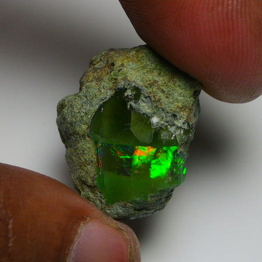 Black Opal 27.60 Carats | Natural Black Ethiopian Opal Rough - Ready for Cutting & Jewelry