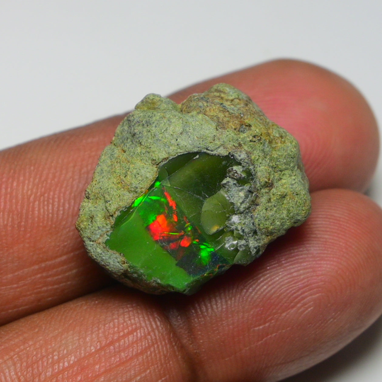 Black Opal 27.60 Carats | Natural Black Ethiopian Opal Rough - Ready for Cutting & Jewelry