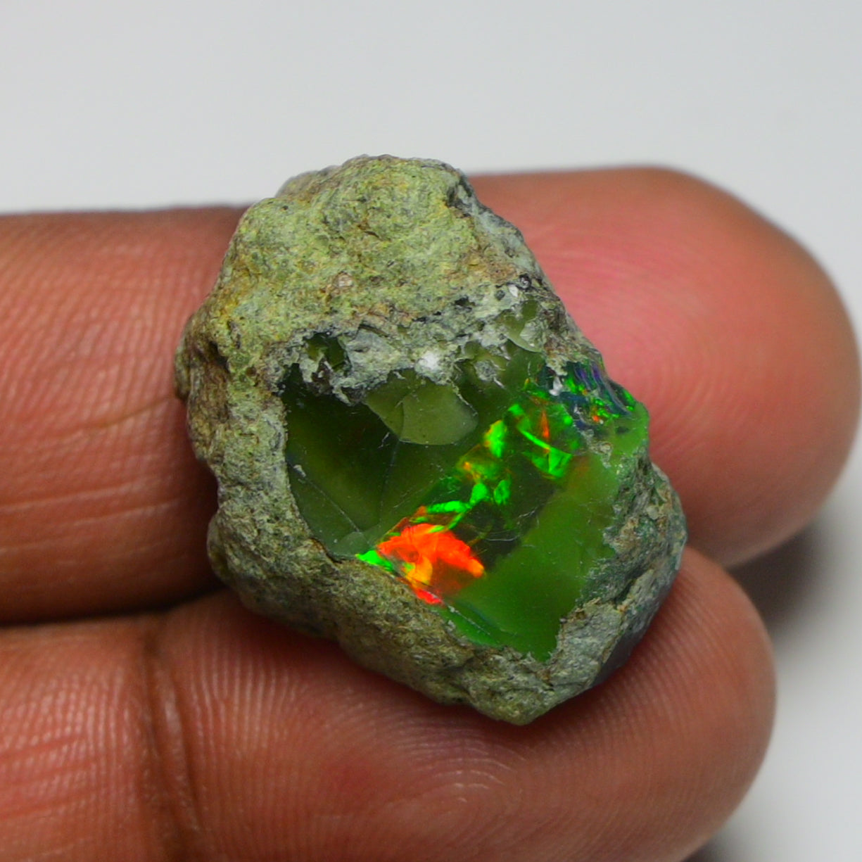 Black Opal 27.60 Carats | Natural Black Ethiopian Opal Rough - Ready for Cutting & Jewelry