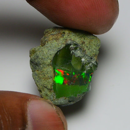 Black Opal 27.60 Carats | Natural Black Ethiopian Opal Rough - Ready for Cutting & Jewelry