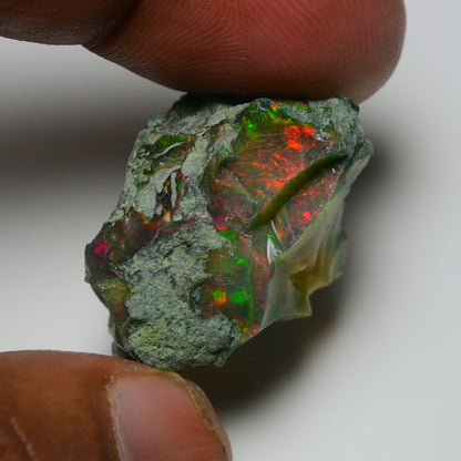 Black Opal  29.20 Carats | Natural Black Ethiopian Opal Rough - Ready for Cutting & Jewelry