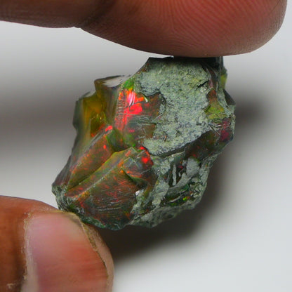 Black Opal  29.20 Carats | Natural Black Ethiopian Opal Rough - Ready for Cutting & Jewelry