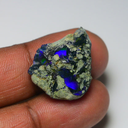 Black Opal  15.40  Carats | Natural Black Ethiopian Opal Rough - Ready for Cutting & Jewelry