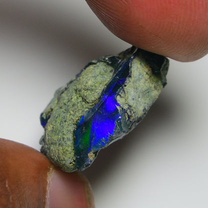 Black Opal  15.40  Carats | Natural Black Ethiopian Opal Rough - Ready for Cutting & Jewelry