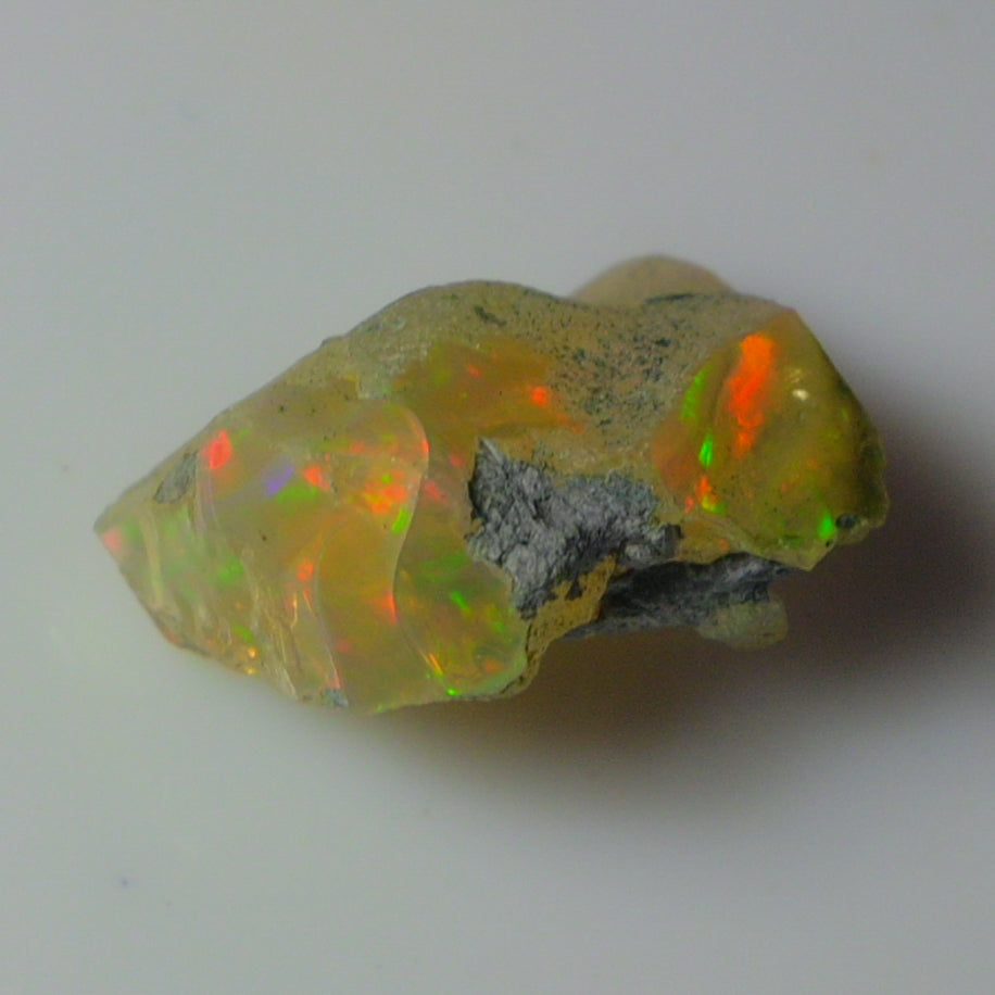 Black Opal Weight: 19.75 Carats | Natural Black Ethiopian Opal Rough - Ready for Cutting & Jewelry