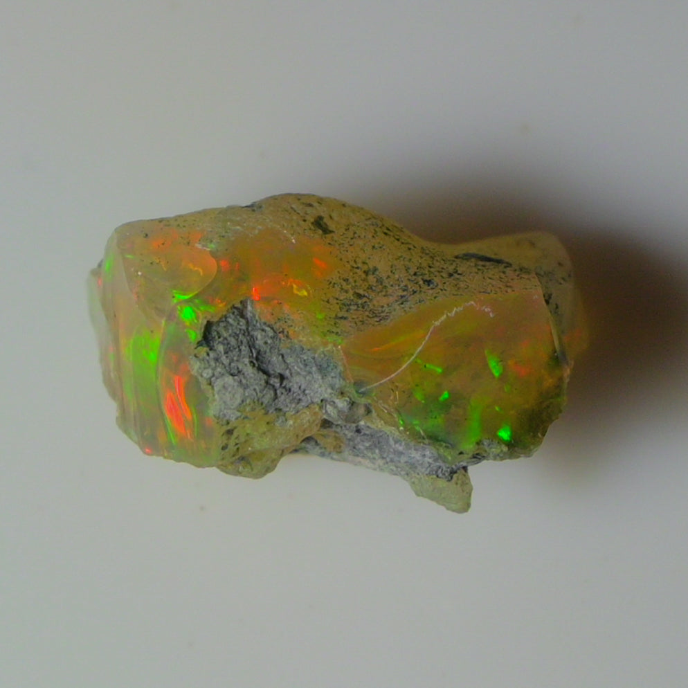 Black Opal Weight: 19.75 Carats | Natural Black Ethiopian Opal Rough - Ready for Cutting & Jewelry