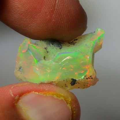 Black Opal Weight: 16.50 Carats | Natural Black Ethiopian Opal Rough - Ready for Cutting & Jewelry