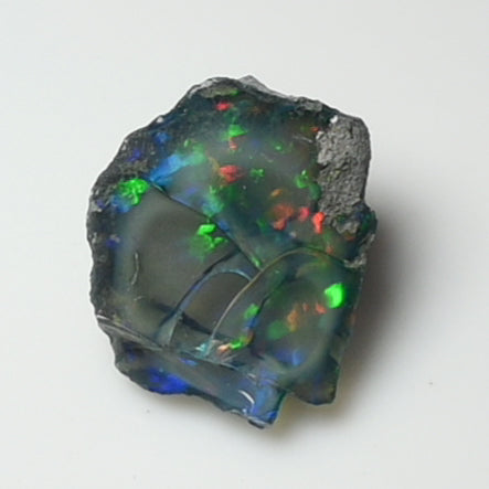 Black Opal Rough 15.35 Carats | Natural Ethiopian Opal Rough - Ready for Cutting & Jewelry | AAA Grade Opal Raw