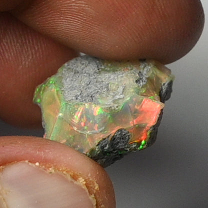 Black Opal Rough 17.15 Carats | Natural Ethiopian Opal Rough - Ready for Cutting & Jewelry | AAA Grade Opal Raw